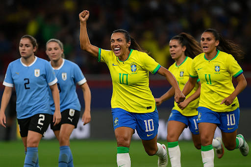 Brasil humilha o Uruguai e carimba vaga olímpica com goleada